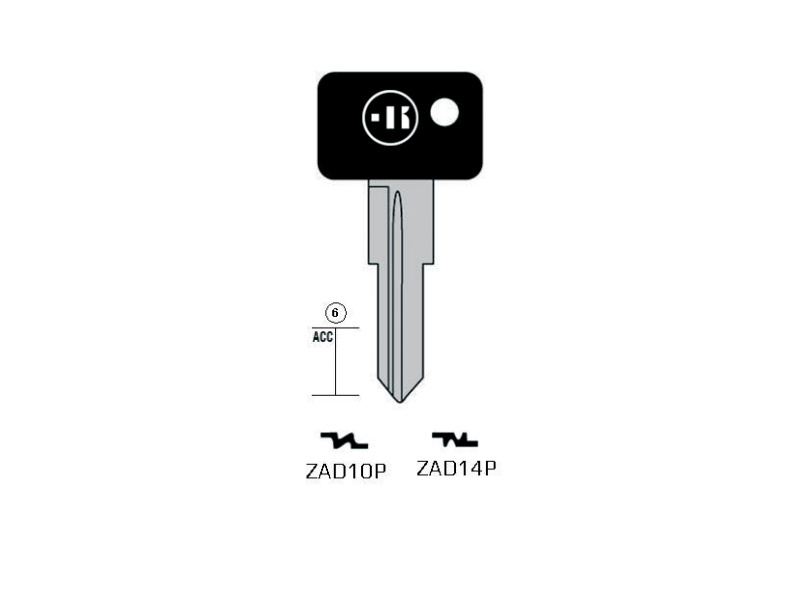 CLÉ KEYLINE POUR MOTO ZADI, APRILIA ZAD14P (ZD16RP, ZA-4DP)