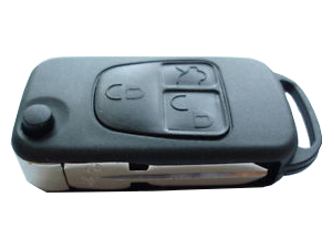 COQUE TELECOMMANDE MERCEDES PLIABLE 3 BOUTONS 4 RAILS