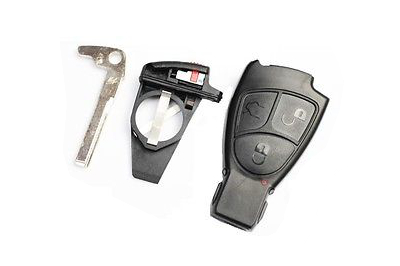 [MRCS3B02] MERCEDES SMART KEY REMOTE CASE (3 BUTTONS) WITH BATTERY HOLDER AND BLADE