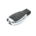 MERCEDES BGA CHROMED REMOTE CASE WITH 3 BUTTONS
