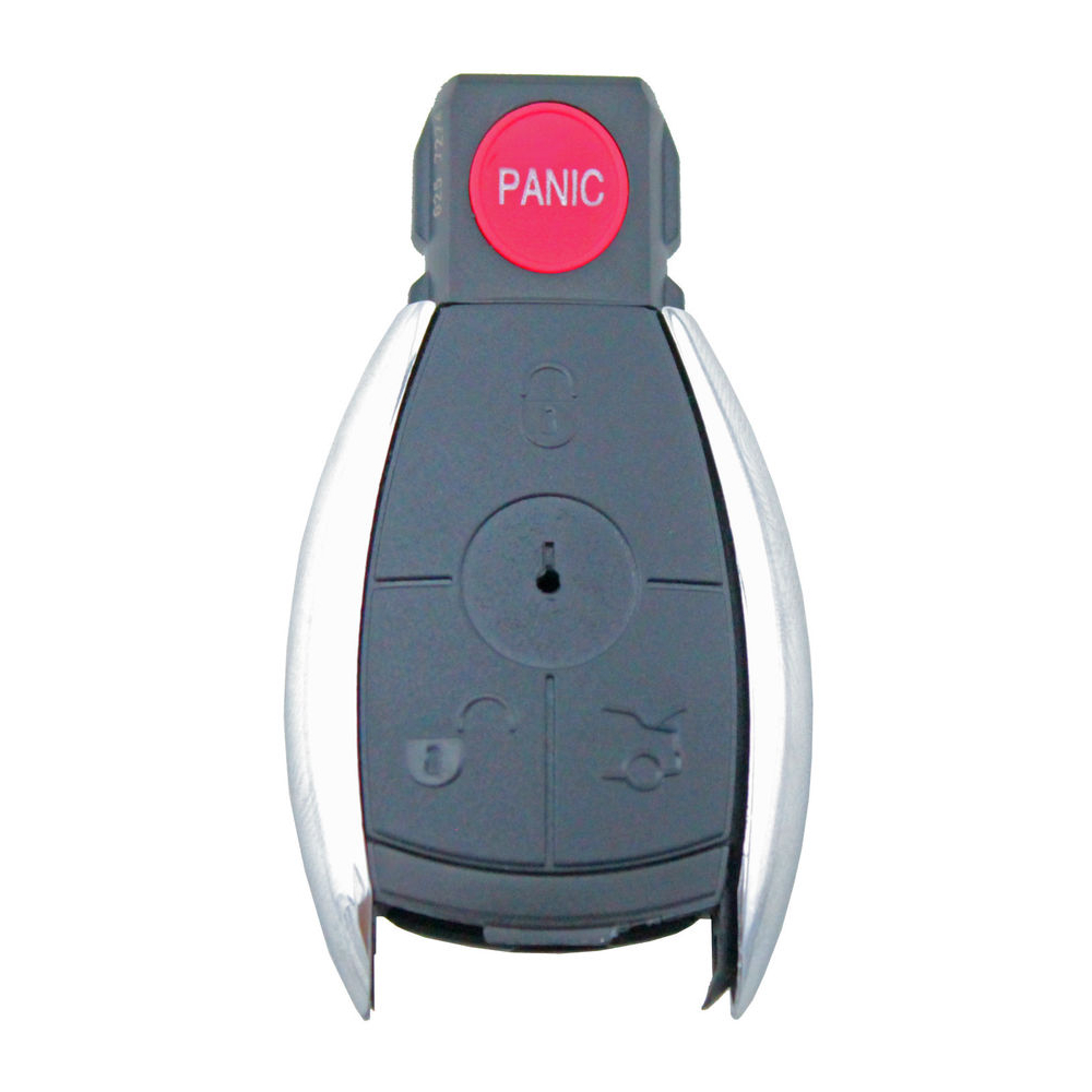 COQUE TELECOMMANDE MERCEDES KEYLESS CHROMEE 3 BOUTONS AVEC PANIC BOUTON