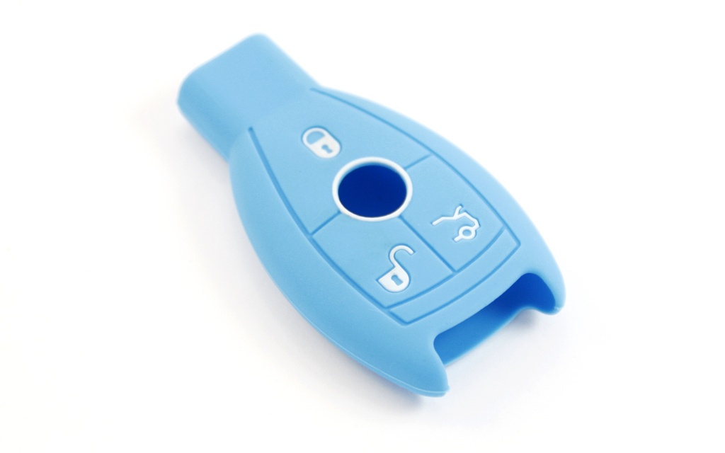 ETUI EN SILICONE POUR TELECOMMANDES KEYLESS 3 BOUTONS MERCEDES - BLEU