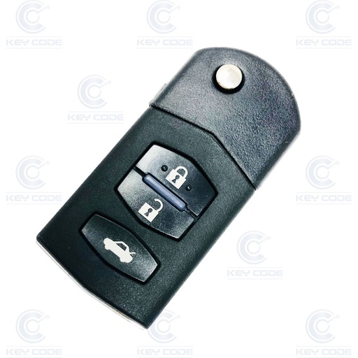 [MZ106TE01-AF] TELECOMMANDE PLIABLE 3 BOUTONS MAZDA 6 433 Mhz FSK - AVEC EBAUCHE