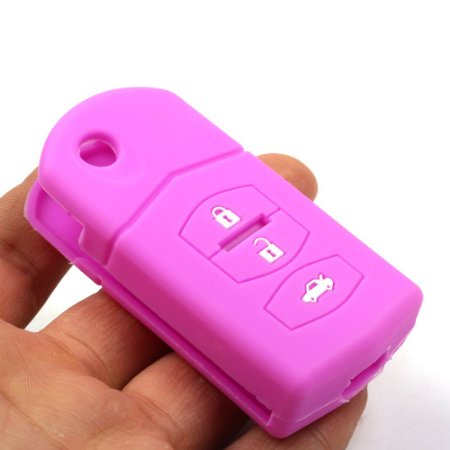 [MZFS3B-RO] ETUI EN SILICONE POUR TELECOMMANDES MAZDA AVEC 3 BOUTONS - ROSE