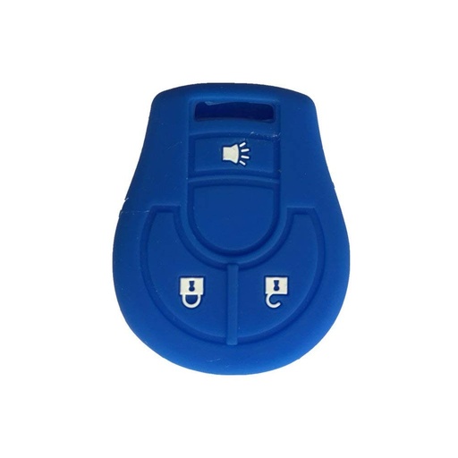 [NIFS3B-A] FUNDA DE SILICONA PARA MANDOS FIJOS DE 3 BOTONES DE NISSAN - AZUL 