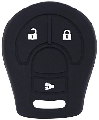 [NIFS3B-N] CAPA DE SILICONE PARA MANDOS FIXOS DE 3 BOTÕES DA NISSAN - PRETO
