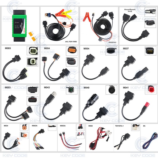 [OBDSTAR-CABLES-KIT-IMMO] KIT DE ADAPTADORES FULL OBDSTAR DE MOTO PARA X300 DP PLUS / X300 DP/ X300 PRO4 / KEY MASTER DP / G3