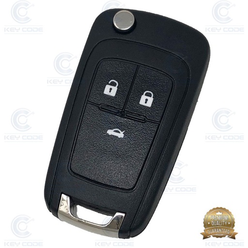 [OP100CS3B-J-P] COQUE TELECOMMANDE INSIGNIA/ASTRA J PLIABLE 3 BOUTONS HU100 - QUALITÉ SUPÉRIEURE
