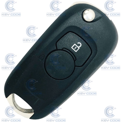 [OP101TE07N-OE] FOLDABLE 2-BUTTON REMOTE OPEL ASTRA K (2015-2017) HITAG PRO ID46 (39061436) 433 MHZ ASK MATTE BLACK - ORIGINAL