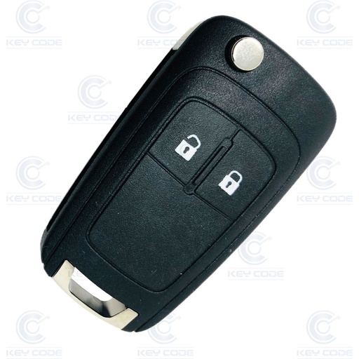 [OP108TE01-OE] CONTROLE DOBRÁVEL 2 BOTÕES NA COR PRETA PARA OPEL ADAM, CORSA, ASTRA (13574868) PCF7937E ID46 433 MHZ ASK - ORIGINAL