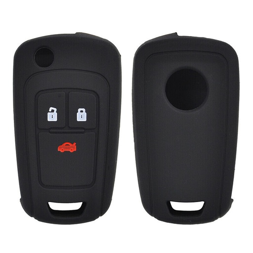 [OPFS3B-N] FUNDA DE SILICONA PARA MANDOS PLEGABLES DE 3 BOTONES DE OPEL INSIGNIA - NEGRO 