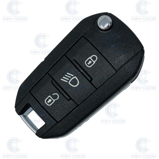 [PE208TE01-OE] REMOTE PSA 208, 308 AND 2008 FOLDABLE 3 BUTTONS HU83 WITHOUT BLADE (1608504480) PCF7941 ID46 433 MHZ FSK ORIGINAL
