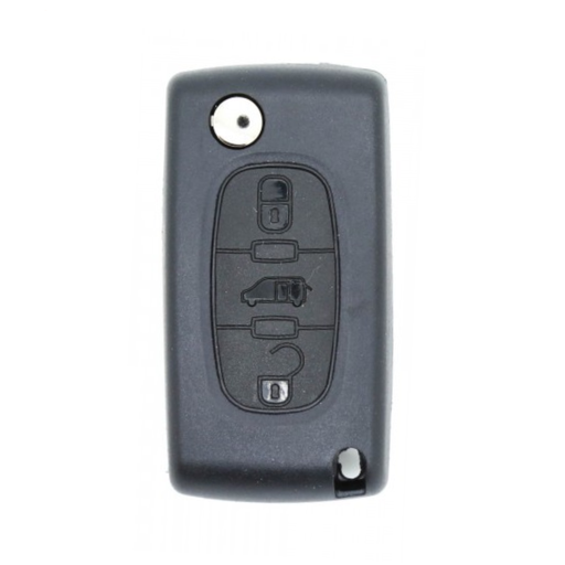 [PE2CS3B-VAN-S] FOLDING REMOTE CASE PARTNER, BERLINGO 3 BUTTONS BATTERY IN CASE - VAN BUTTON