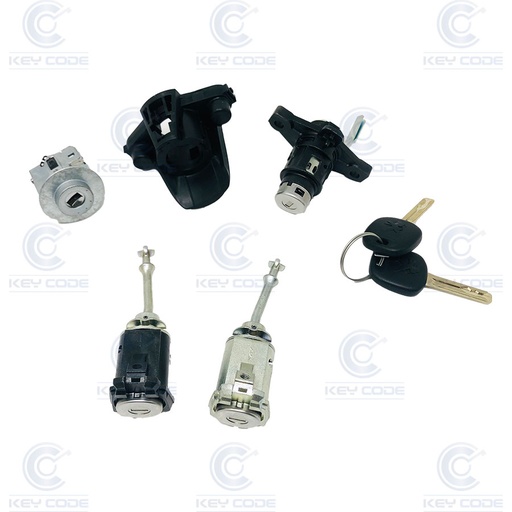 [PE48JC01-OE] KIT DE SERRURES PSA C1, PSA 108 ET TOYOTA AYGO (690050H120) TOY48 (LOGO PSA) - ORIGINALE - 