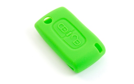 [PSA2FS-V] FUNDA DE SILICONA PARA MANDOS PLEGABLES DE 2 BOTONES DE PSA - VERDE  