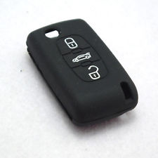 [PSA3FS-N] FUNDA DE SILICONA PARA MANDOS PLEGABLES DE 3 BOTONES DE PSA - NEGRO 