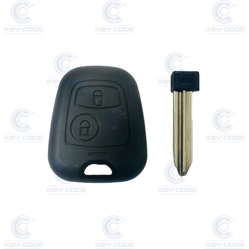 [PSA9CS2B-FO] PSA PARTNER, BERLINGO, XSARA REMOTE CASE FIXED 2 BUTTONS WITH KEY BLADE SX9