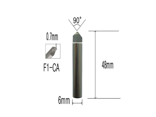 [RIC01791B] F1 0.7 MM BURR FOR KEYLINE CUTTING MACHINES