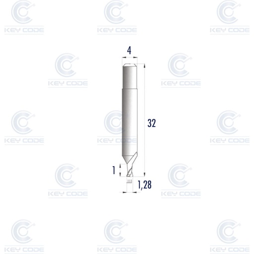 [RIC06102B] FRESA KEYLINE V020 1.28 mm RIC06102B PARA VERSA, NINJA VORTEX Y NINJA TOTAL