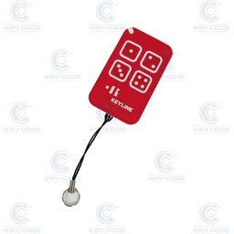 [TADA-4R] SELF CLONABLE REMOTE WITH 4 BUTTONS TADA 4 KEYLINE 433 MHZ - RED