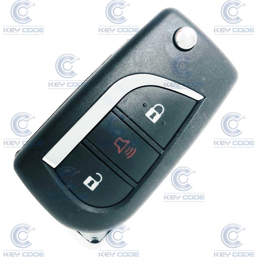 [TO102TE01-V-AF] MANDO PLEGABLE TOYOTA DE 2+1 BOTONES PARA HILUX, FORTUNER, KABA 4D67 - AFTER MARKET