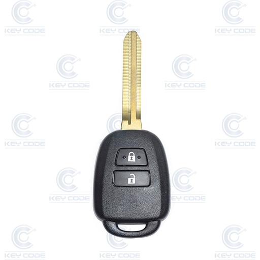 [TO103TE05-AF] MANDO FIJO TOYOTA DE 2 BOTONES PARA YARIS, VIOS 2013+ (89070-0D580) CRYPTO 40/80 BITS ID6D 72 G TP34 433MHZ ASK