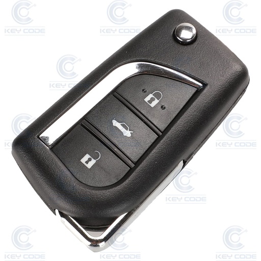 [TO104TE03-OE] MANDO TOYOTA PLEGABLE 3 BOTONES PARA AYGO, AVENSIS (8907005090) TOY51 CRYPTO 128 BITS AES 433MHZ 