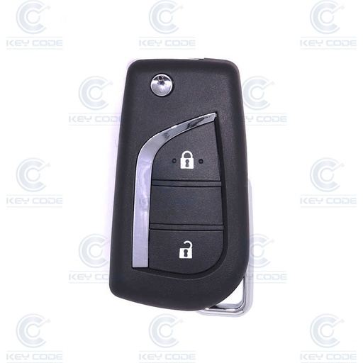 [TO104TE04-OE] MANDO PLEGABLE 2 BOTONES TOYOTA AVENSIS, AYGO (TOKAI RIKA B3E2F2R) CRYPTO 128 BITS AES TOY48 433MHZ FSK - ORIGINAL -