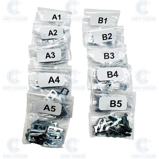 [TO40LA01-S] JUEGO DE LAMINAS TOYOTA TOY40 MEDIDAS A1, A2, A3, A4, A5, B1, B2, B3, B4, B5 (20 UNIDAES)  