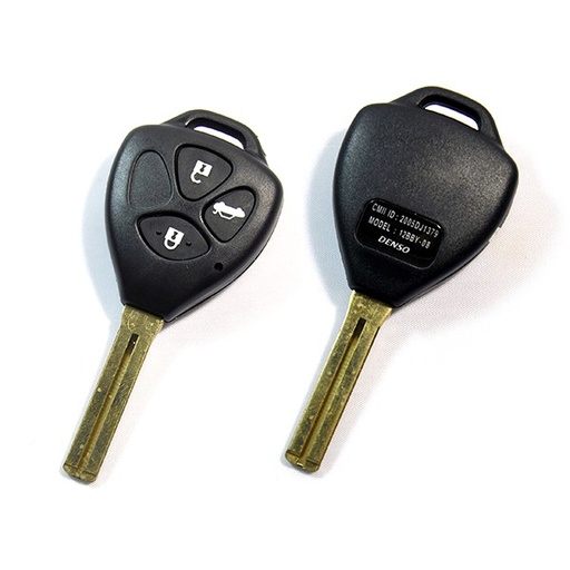 [TO48CS3B-R] COQUE TELECOMMANDE TOYOTA 3 BOUTONS CLE A VAGUE (TOY48) FIXE - FORME LOSANGE