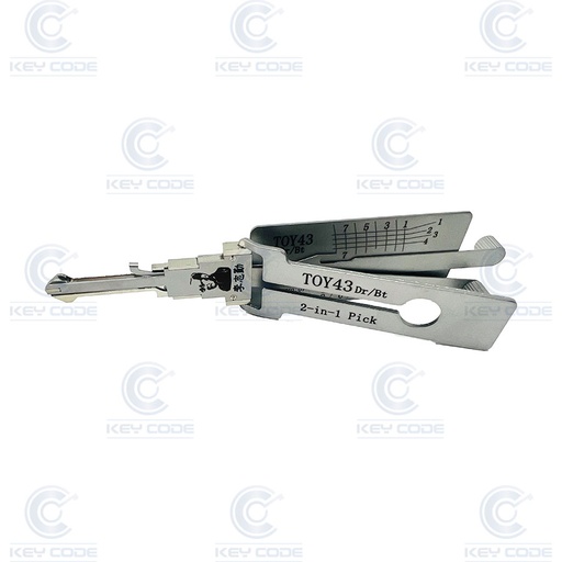 [TOY43-AG] LISHI 2 IN 1 TOY43 TOYOTA 8 CUTS PICK / ANTI-REFLECTIVE
