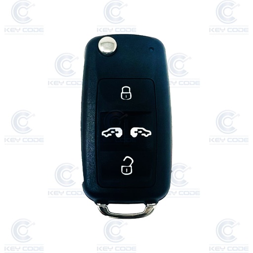 [VAG66CS4B-PN] COQUE TELECOMMANDE PLIABLE VAG AVEC 4+1 BOUTONS HU66