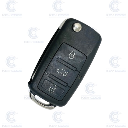 [VW100TE04-AF] MANDO VOLKSWAGEN GOLF, CADDY, TOURAN, TIGUAN 3 BOTONES (1K0959753G) HU66 ID48 CANBUS