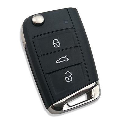 [VW100TE11-OE] MANDO COMPLETO GOLF VII PLEGABLE 3 BOTONES HU66 (5G0959752AD, 5G0959753AD) ID88 128 AES KEYLESS ORIGINAL