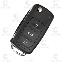 [VW100TE14-AF] MANDO 3 BOTONES GOLF, BEETLE, JETTA, CADDY, TRANSPORTER, POLO, SCIROCCO, TIGUAN, SHARAN (5K0837202AJ) ID48 433MHZ ASK MANOS LIBRES 