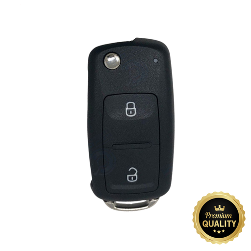 [VW66CS2B-P] CARCASA MANDO COMPLETO VW AMAROCK/CADDY PLEGABLE 2 BOTONES HU66 - CALIDAD PREMIUM