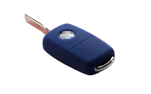 [VWFS2B-A] FUNDA DE SILICONA PARA MANDOS PLEGABLES DE 2 BOTONES DE VOLKSWAGEN - AZUL 