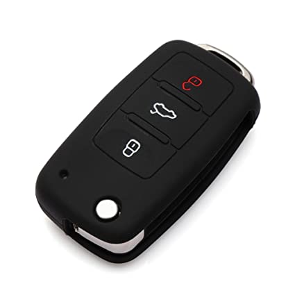 [VWFS-N] SILICONE CASE FOR FOLDABLE 3-BUTTON REMOTES FOR VOLKSWAGEN- BLACK