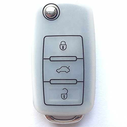 [VWFS-TR] SILICONE CASE FOR FOLDABLE 3-BUTTON REMOTES FOR VOLKSWAGEN - CLEAR