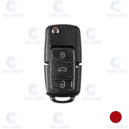 [XK01-N] MANDO VOLKSWAGEN NEGRO IMPERMEABLE DE 3 BOTONES PARA VVDI KEY TOOL XKB506EN