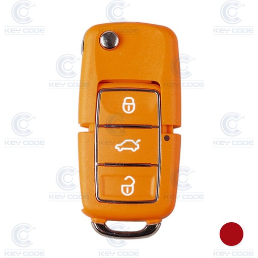[XK01-NR] TELECOMMANDE ORANGE VOLKSWAGEN DE 3 BOUTONS POUR VVDI KEY TOOL XKB505EN