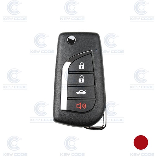 [XK14] MANDO PLEGABLE UNIVERSAL TOYOTA 4 BOTONES XKTO10EN 