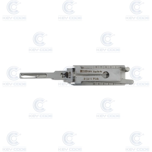 [HU100+V3-AG (10)] CROCHET LISHI 2-1 HU100 V3 GM DEMARREUR, PORTE, COFFRE 10 TAILLES / ANTIREFLET 