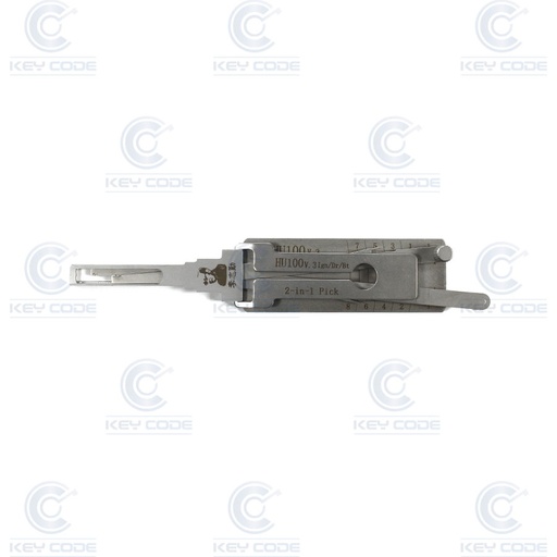 [HU100+V3-AG (8)] CROCHET LISHI 2-1 HU100 V3 GM DEMARREUR, PORTE, COFFRE 8 TAILLES / ANTIREFLET