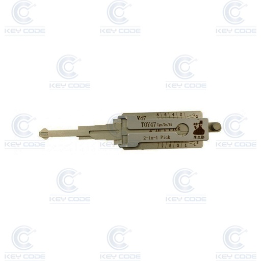 [TOY47-AG] CROCHET LISHI 2-1 TOY47 TOYOTA DEMARREUR, PORTE, COFFRE / ANTIREFLET