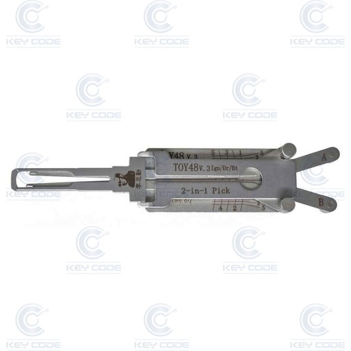 [TOY48+AG] CROCHET LISHI 2-1 TOY48 TOYOTA, LEXUS DEMARREUR, PORTE, COFFRE / ANTIREFLET