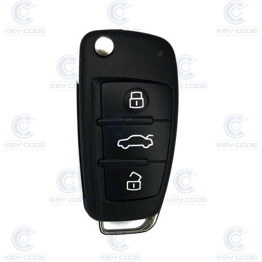 [AU900TE04-OE] COMANDO RETRACTIL AUDI Q2 (81A837220D AIF, 81A837220AH AIF) DE 3 BOTÕES CRYPTO 128 BITS AES ID 88  433 Mhz ASK- ORIGINAL- ENCOMENDAR POR BASTIDOR