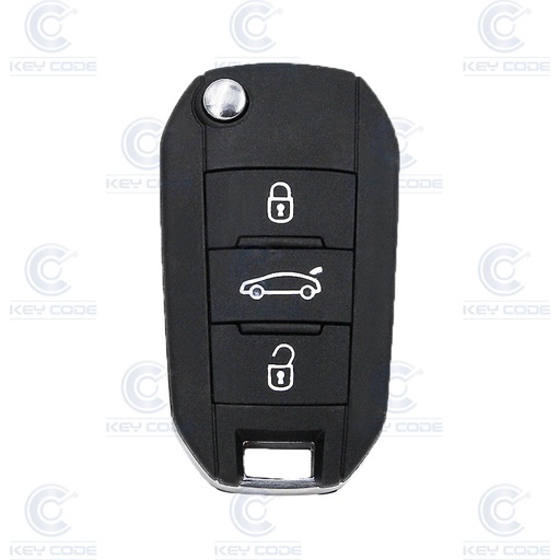 [PE308TE07-AF] TELECOMMANDE PLIABLE PSA 3 BOUTONS POUR 308, 4008 HITAG 128 BITS AES - ID4A NCF2960M 433 MHZ FSK