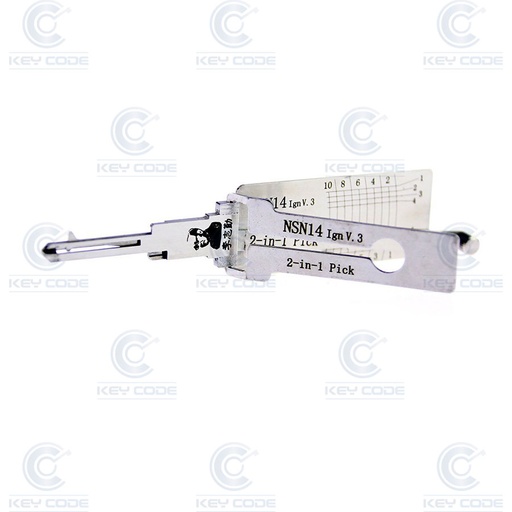 [NSN14+AG] CROCHET LISHI  2 EN 1 NISSAN, FORD, SUBARU NSN14+ 10 TAILLES NEIMAN / ANTIREFLET