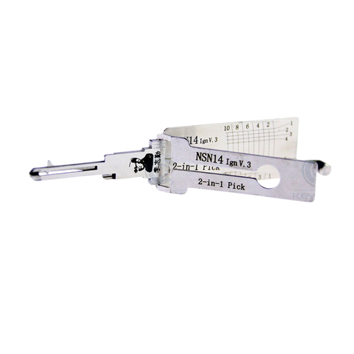[NSN14+AG] IGNITION LISHI PICK  2 IN 1 NISSAN, FORD, SUBARU NSN14+ 10 CUTS / ANTIGLARE